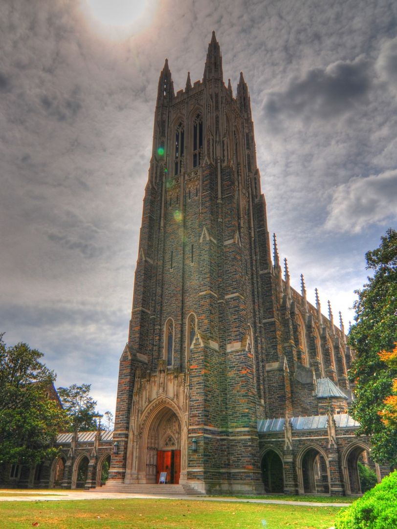 Duke University exterior cathedral, Durham NC